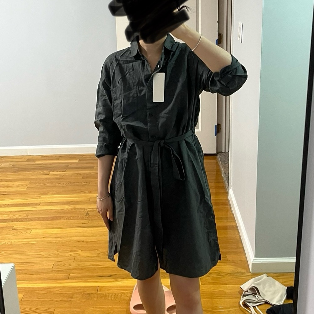 Uniqlo Belted Shirt Dress